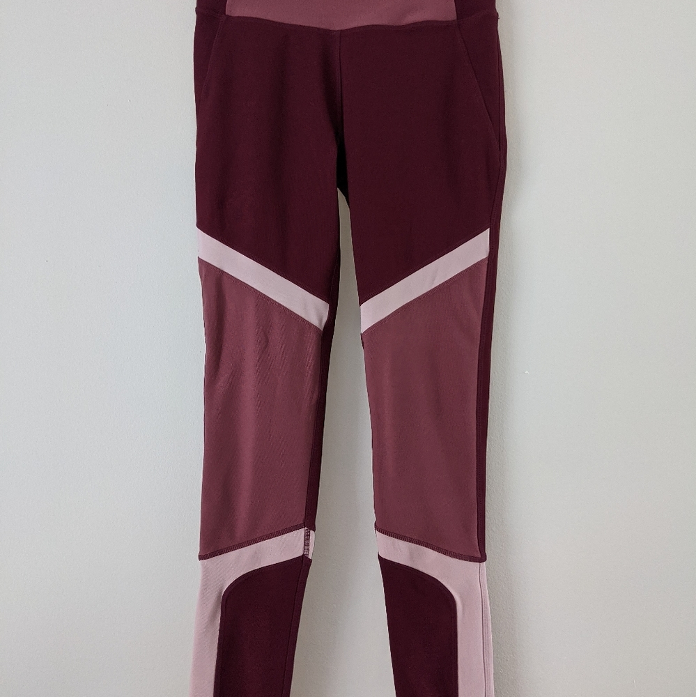 Mondetta size small petite burgundy pink leggings